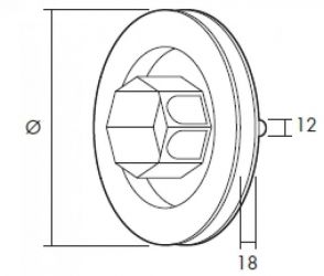 Disco metalico con espiga cable