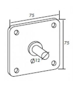 Foto principal Soporte 75 x 75 con espiga 12