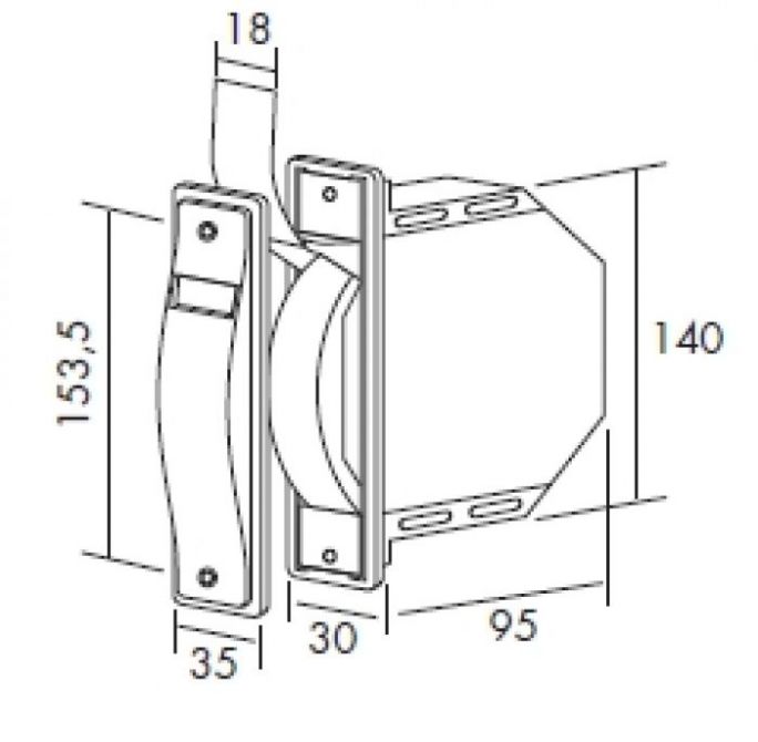 Recogedor universal s/p cinta 18 pintas